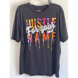 Retro Vintage Hustle For Your Last Name 2xL Black T-shirt